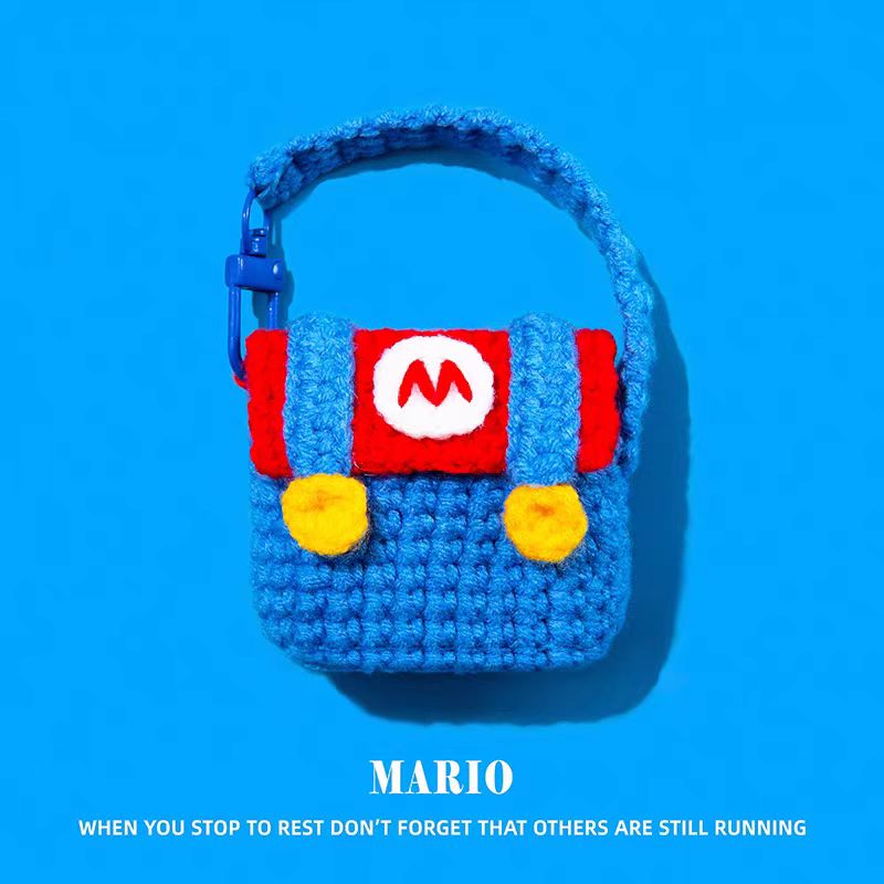 Mario crocheted protective cases for Airpods