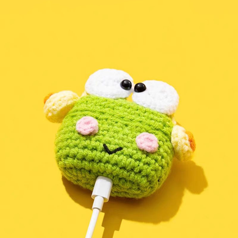 Cute Frog crocheted protective cases for Airpods