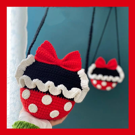 Minnie mouse theme crochet crossbody bag