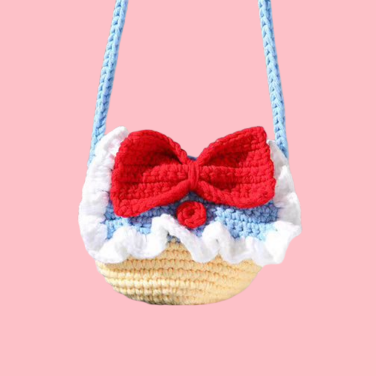 Snow White theme crochet crossbody bag