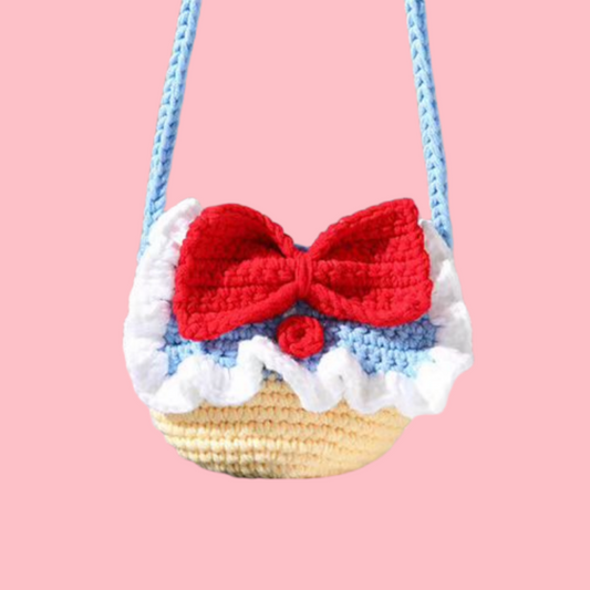 Snow White theme crochet crossbody bag